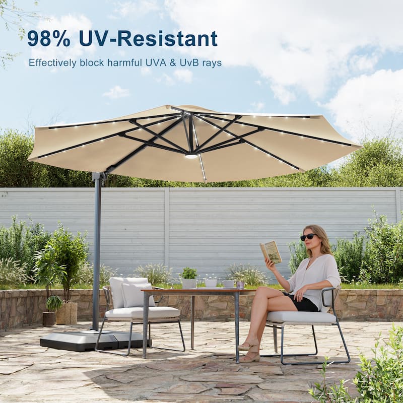 Outdoor 10FT LED Patio umbrella for Garden