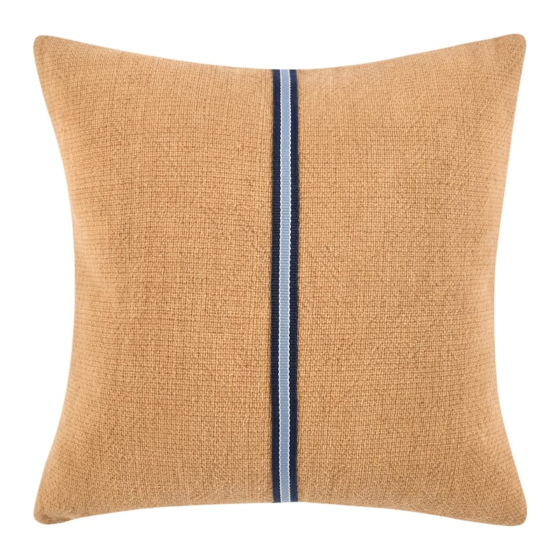 Villa by Classic Home Edwin 22" Chestnut Brown Linen Blend Throw Pillow