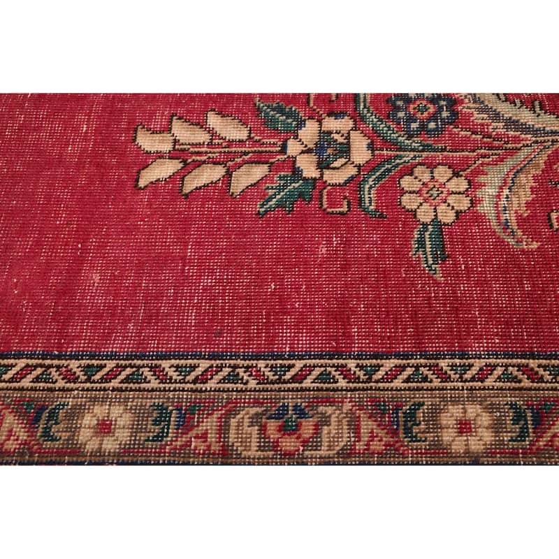 ECARPETGALLERY Hand-knotted Antalya Vintage Burgundy Wool Rug - 8'11 x 12'1