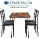 preview thumbnail 51 of 69, VECELO Modern 3/5-piece Dining Set Tempered Glass Top and Wood Top, Steel Dining Table and Chair Set of 2/4
