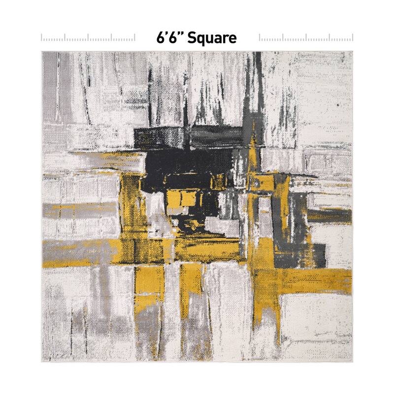 World Rug Gallery Modern Abstract Art Area Rug