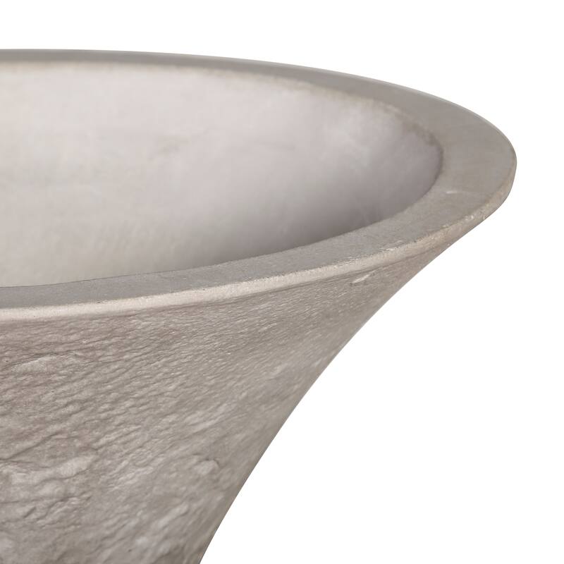 Elk Home Hourglass Weathered Gray Concrete Planter