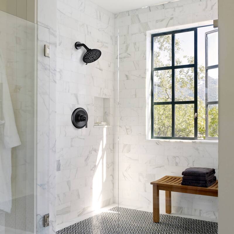 WOWOW 5-Patterns Wall Mount Shower Faucet with Valve