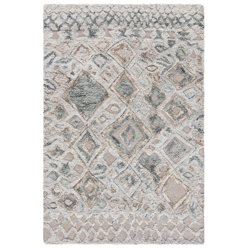SAFAVIEH Handmade Casablanca Shag Grainne Tribal Wool Rug