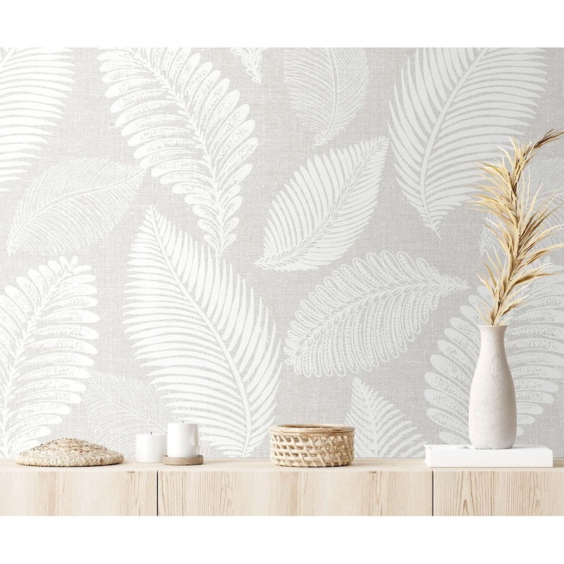 Seabrook Designs Tossed Leaves Nonwoven Unpasted Wallpaper