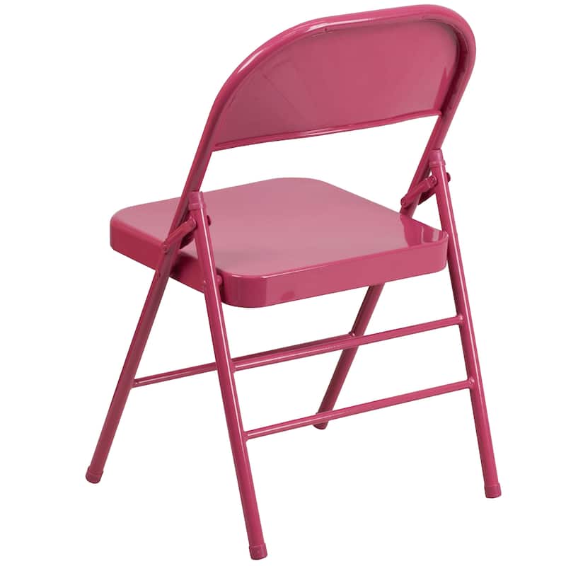 2 Pack Triple Braced & Double Hinged Folding Chair