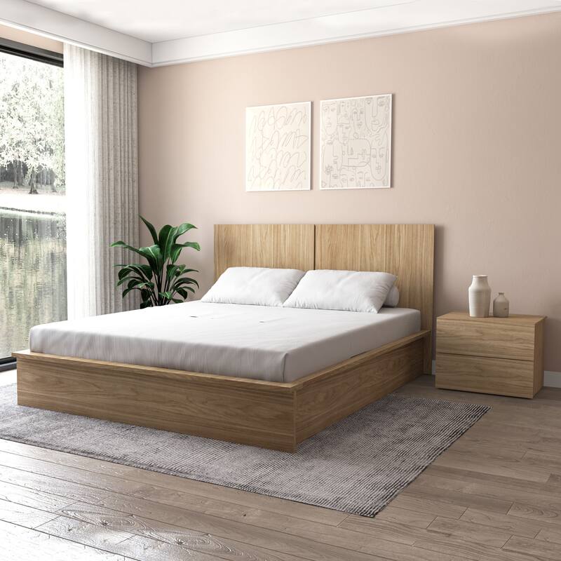 Polifurniture Bjorn Light Oak Queen Headboard