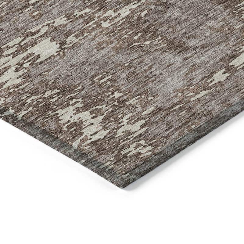 HomeRoots Abstract Transitional Rectangle Outdoor Rug