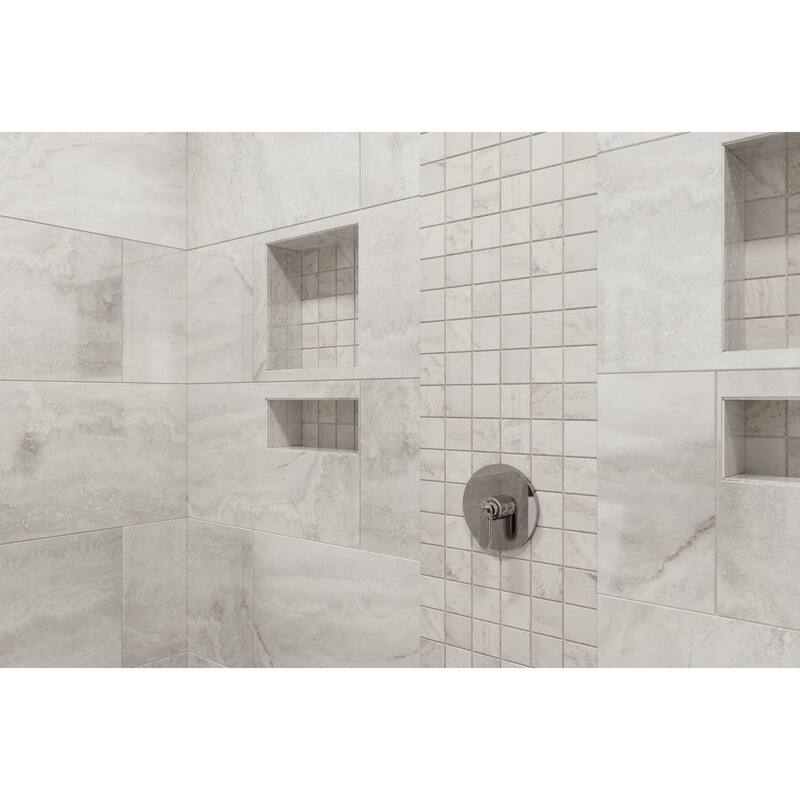 Tufo 12 in. x 12 in. Glazed Porcelain Mosaic Wall and Floor Tile