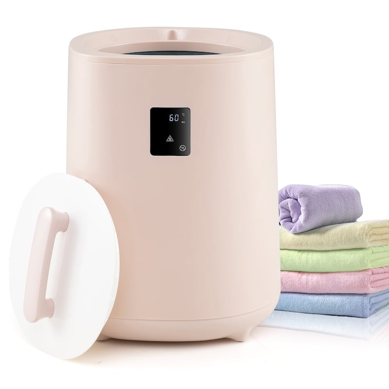 18L Large Towel Warmer with LED Display and Auto Shut off-Pink - Pink