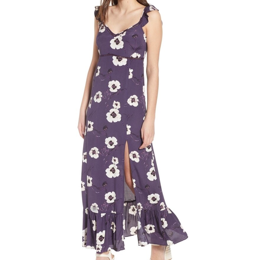 leith floral print maxi dress