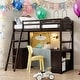 preview thumbnail 1 of 10, Multifunctional Design Bed Bunk Bed Twin Size Loft Bed House Bed Kids Bed Espresso
