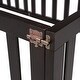 preview thumbnail 4 of 12, 41" x 77" Twin Size Solid Wood Floor Bed Frame with Fence and Door, Not Including Slats, for Toddler & Kids & Babys