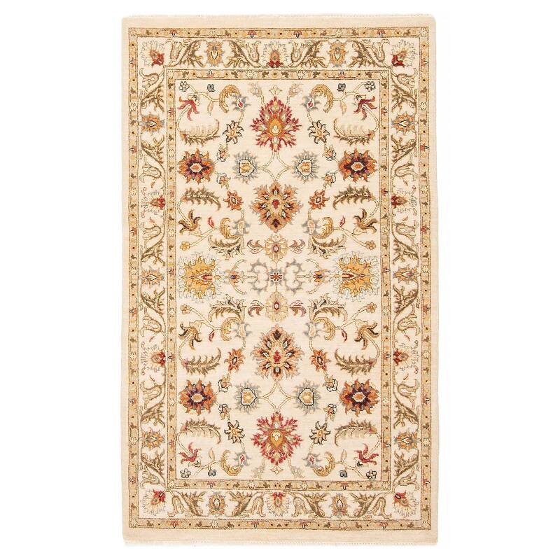 ECARPETGALLERY Hand-knotted Jamshidpour Cream Wool Rug - 3'0 x 5'0 - Cream - 3'0 x 5'0