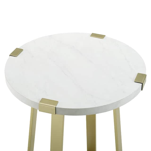 Middlebrook Designs Barnett Round Metal Wrap Side Table