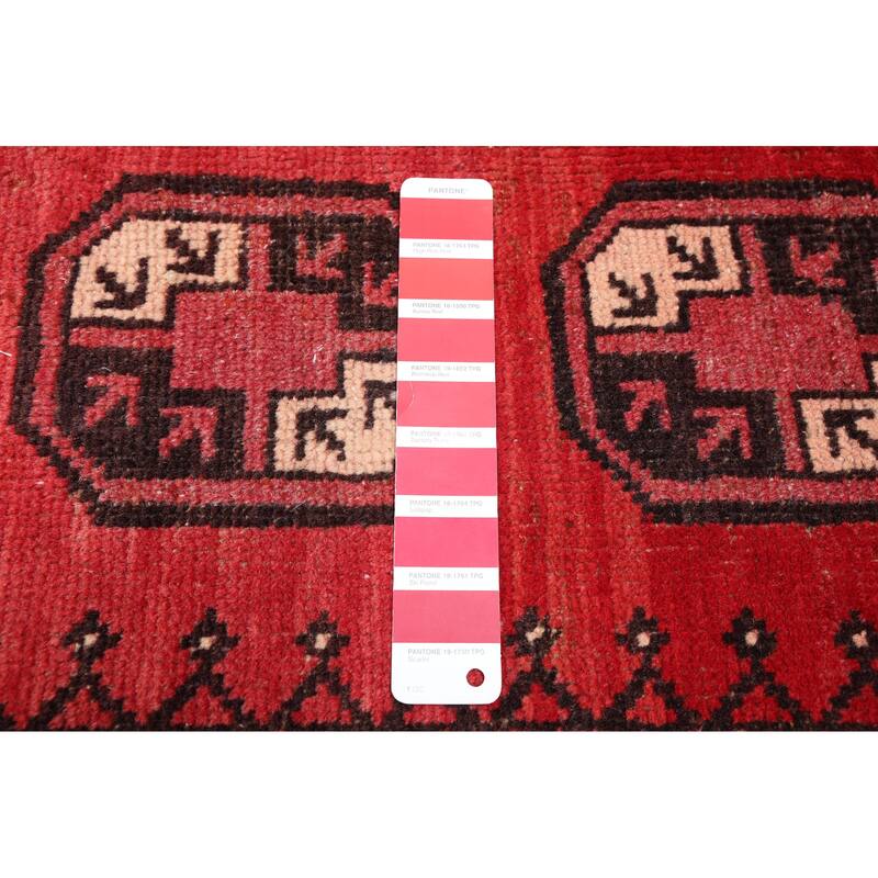 ECARPETGALLERY Hand-knotted Baluch Red Wool Rug - 3'6 x 6'4