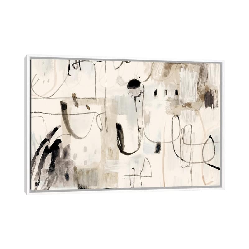 iCanvas "Net Neutral I" by Victoria Barnes Framed Canvas Print - White - 32x48
