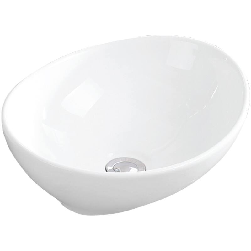 Karran USA VC-302 Valera 15-1/2" Oval Vitreous China Vessel Bathroom - White