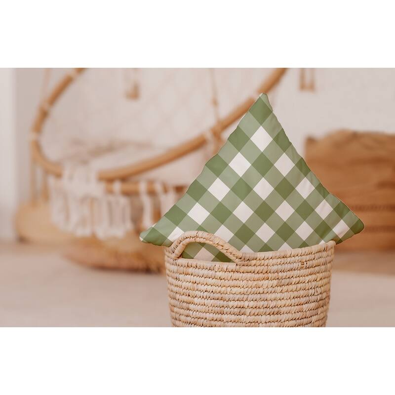 Gingham Plaid Accent Pillow