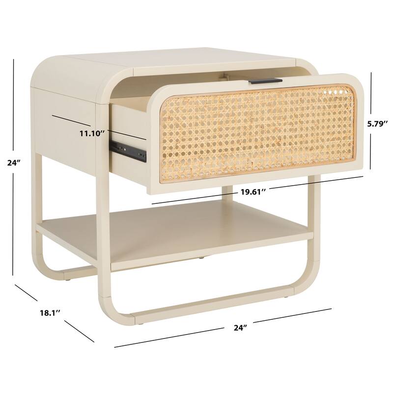 SAFAVIEH Odalys 1-Drawer Nightstand (Fully Assembled)