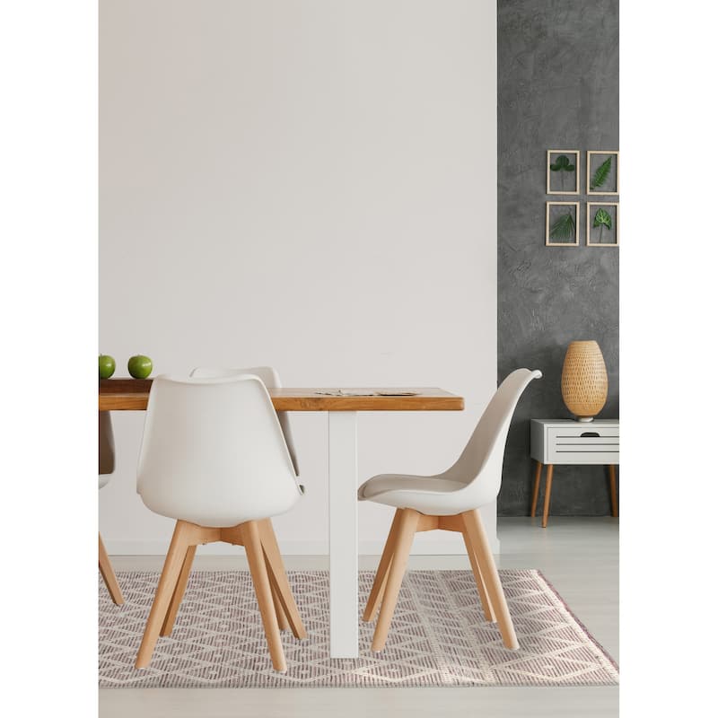 ECARPETGALLERY Braid weave Sienna Cream Wool Rug - 4'11 x 8'0