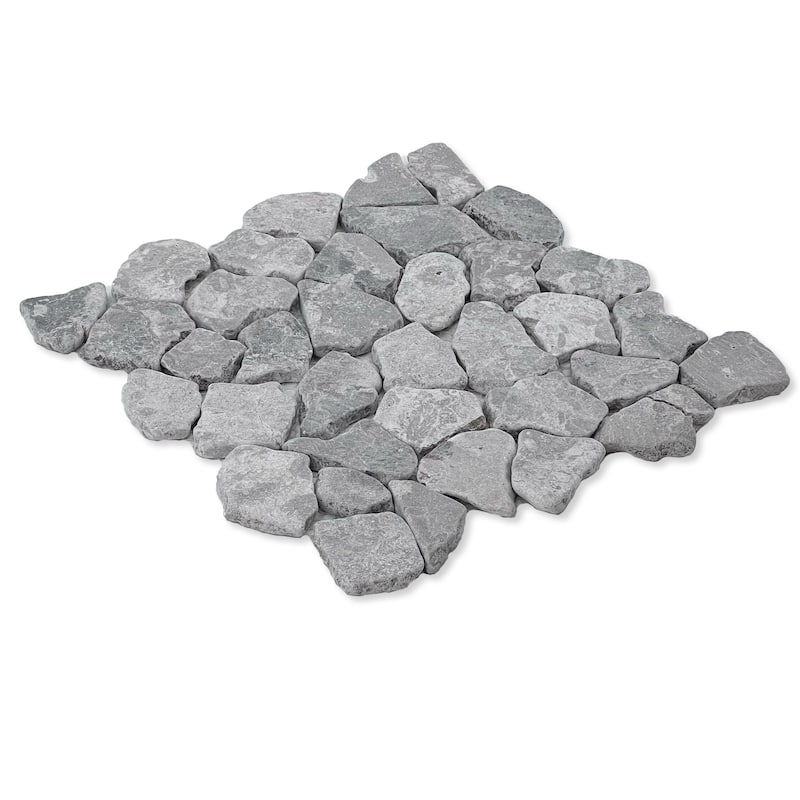 Fit Mosaic 11 in. x 11 in. Marble Mesh-Mounted Mosaic Wall and Floor Tile