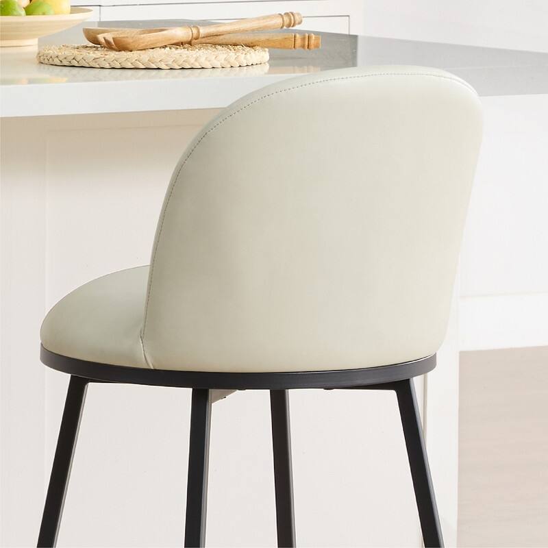 Beverly Swivel Counter Bar Stool Set 26 in Barstools with Metal Frame