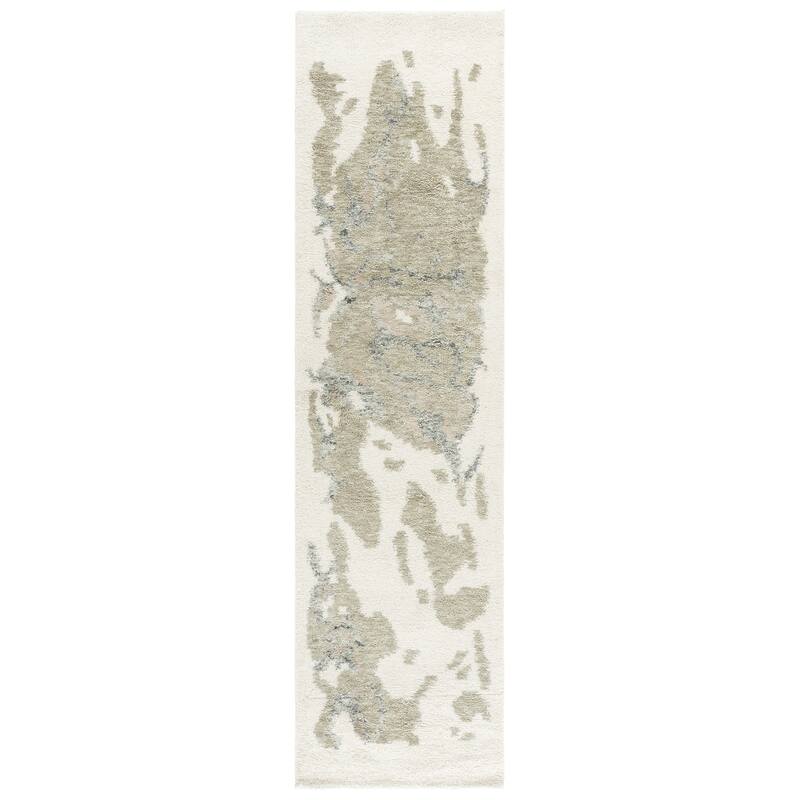 SAFAVIEH Handmade Harvest Kallirroi Wool Rug - 2'3" x 9' Runner - Ivory/Green
