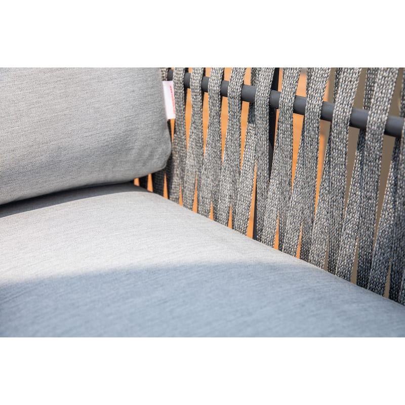 Elementi Milano Outdoor Aluminum Lounge Chair with Sunbrella® Cushions