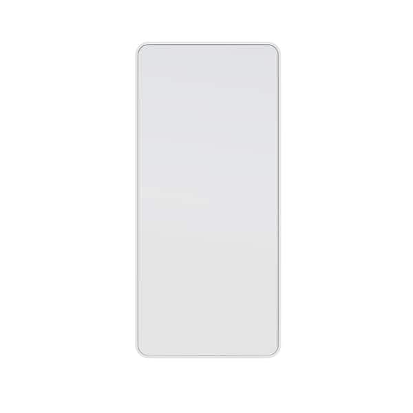 48 in. x 22 in. Radius Corner Black Stainless Steel Framed Mirror