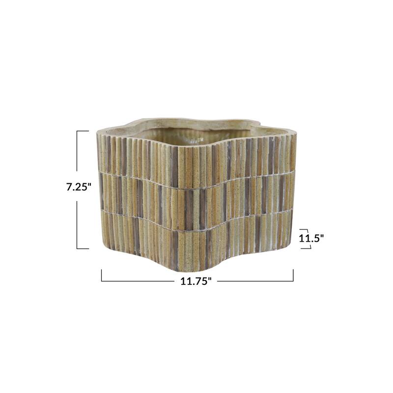 Composite Resin Planter with Design