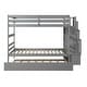 preview thumbnail 9 of 24, Modern & Clean Design Twin over Twin Bunk Beds With Twin Trundle and Stairway Storage Function