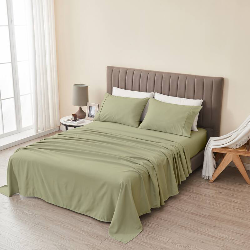 Premium Solid Microfiber Sheet Set.