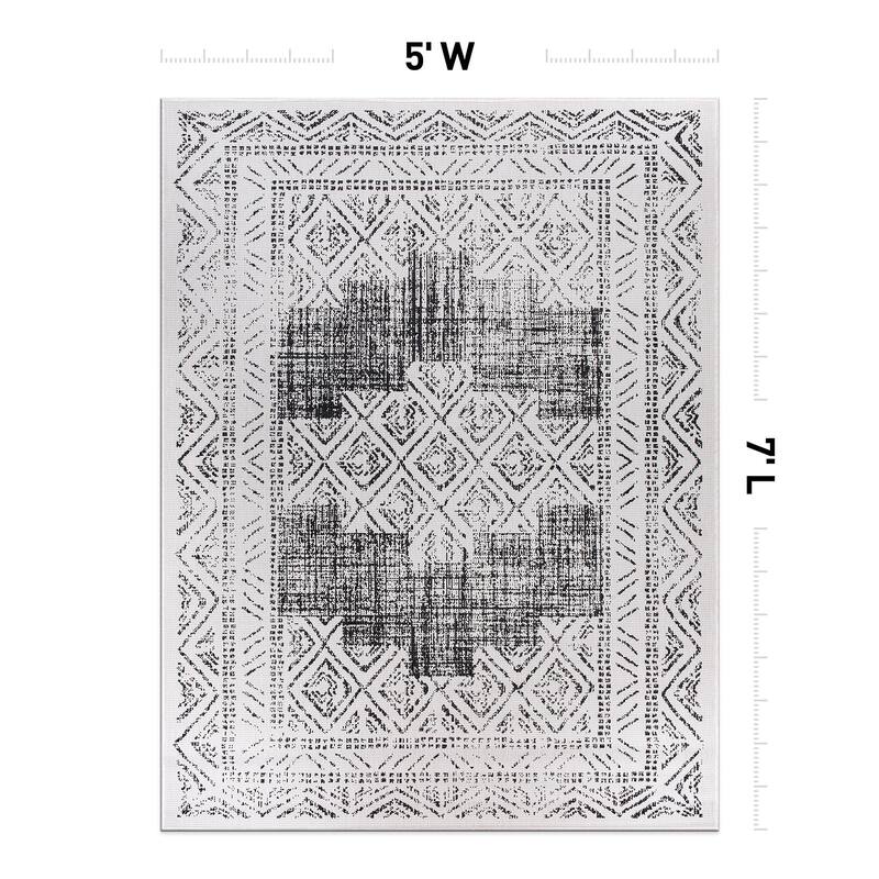 World Rug Gallery Transitional Bohemian Indoor/Outdoor Area Rug