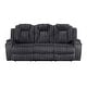 preview thumbnail 18 of 35, Brynda Corduroy 3-Piece Manual Double Reclining Sofa Sets