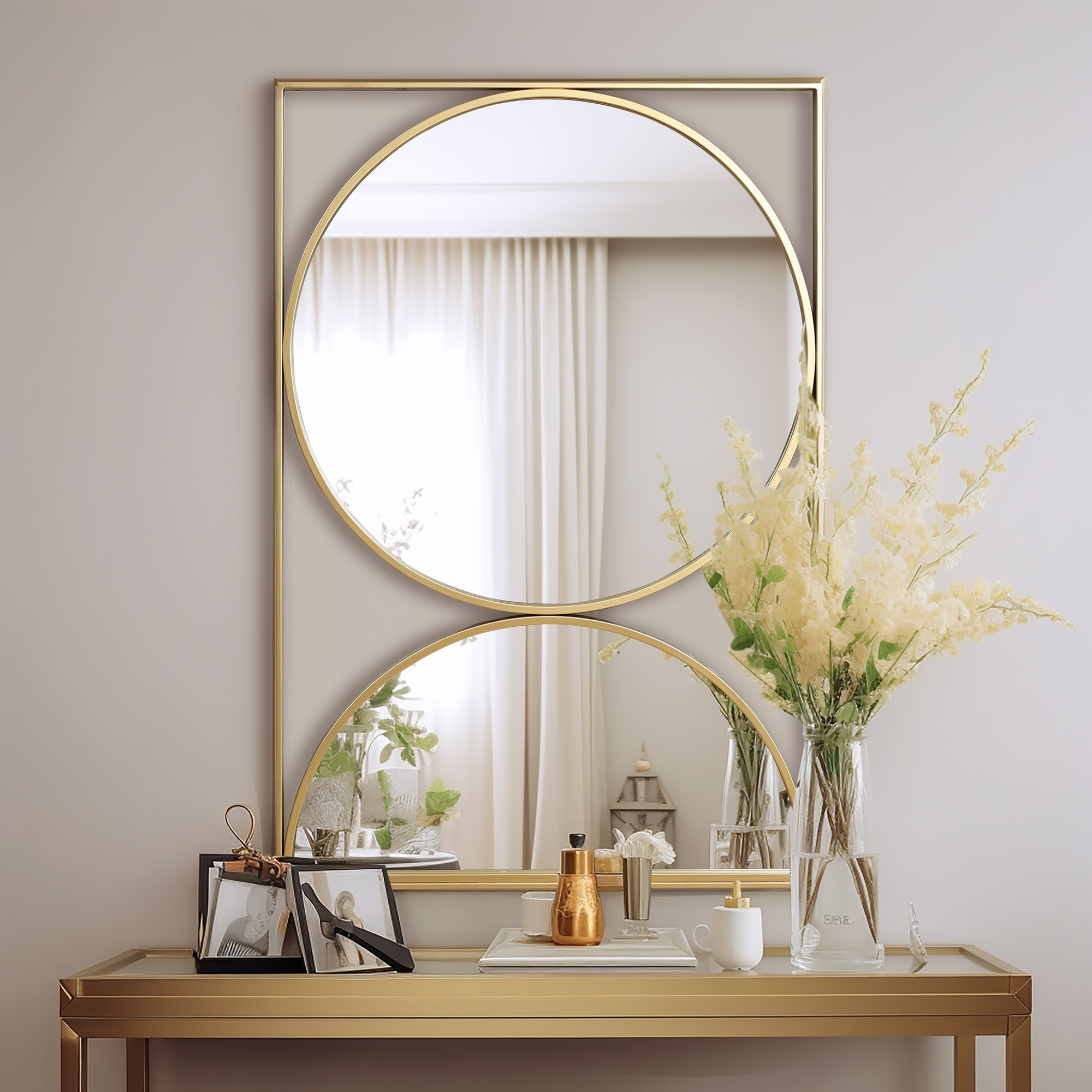 Hourglass mirror on sale