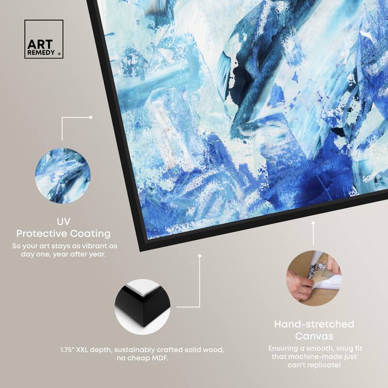 Impasto Blues Canvas by Art Remedy
