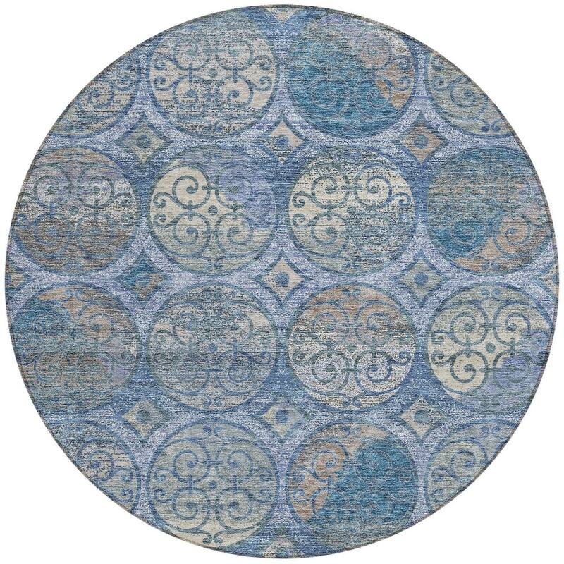 HomeRoots Trellis Transitional Rectangle Outdoor Rug