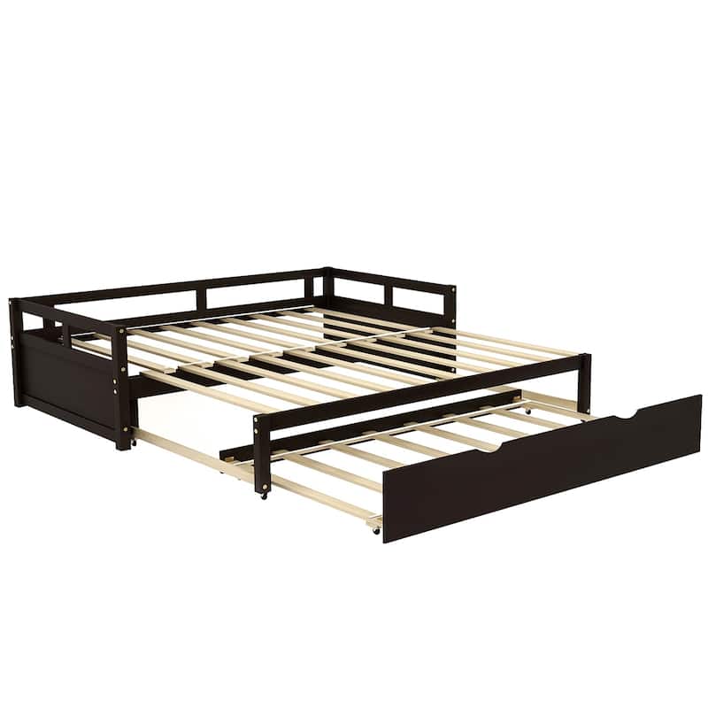 Merax Twin/King Expandable Sleeper Daybed with trundle