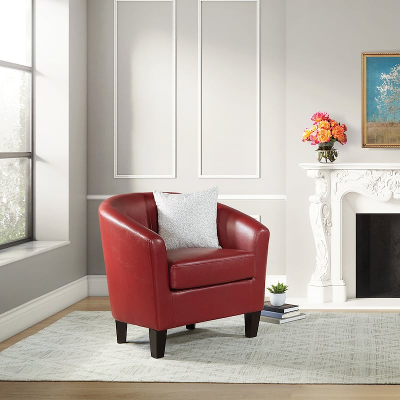 Ethan Fabric Tub Chair with Dark Espresso Wood Legs
