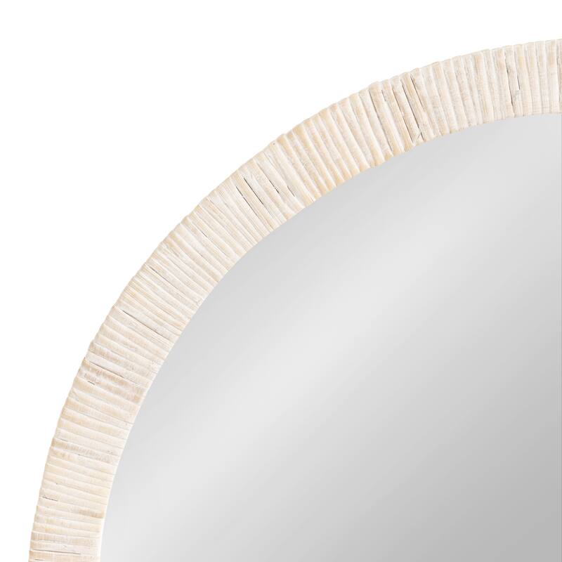 Kate and Laurel Rahfy Framed Wall Mirror - 28" Diameter