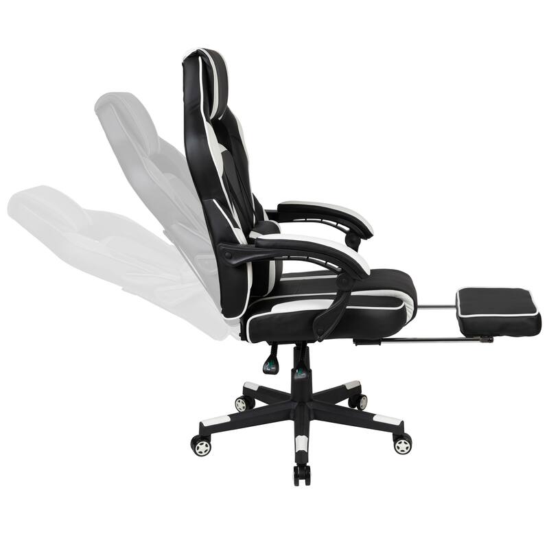 Gaming Bundle-Cup/Headphone Desk & Reclining Footrest Chair