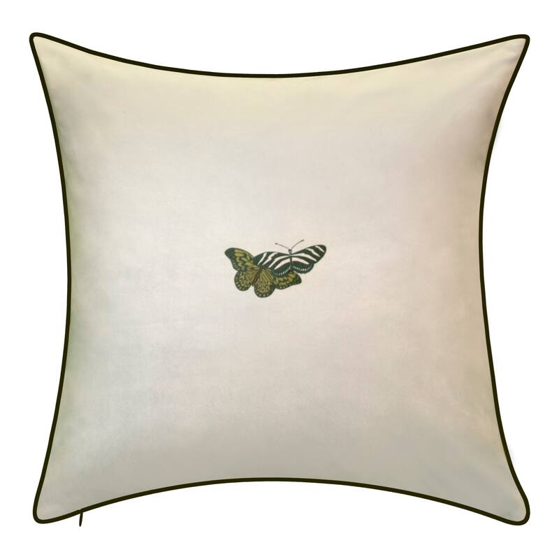 Edie At Home Velvet Bold Butterfly Decorative Throw Pillow