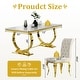 preview thumbnail 23 of 69, Luxurious Dining Room Table Set with Buttons Tufted Velvet Dining Chairs
