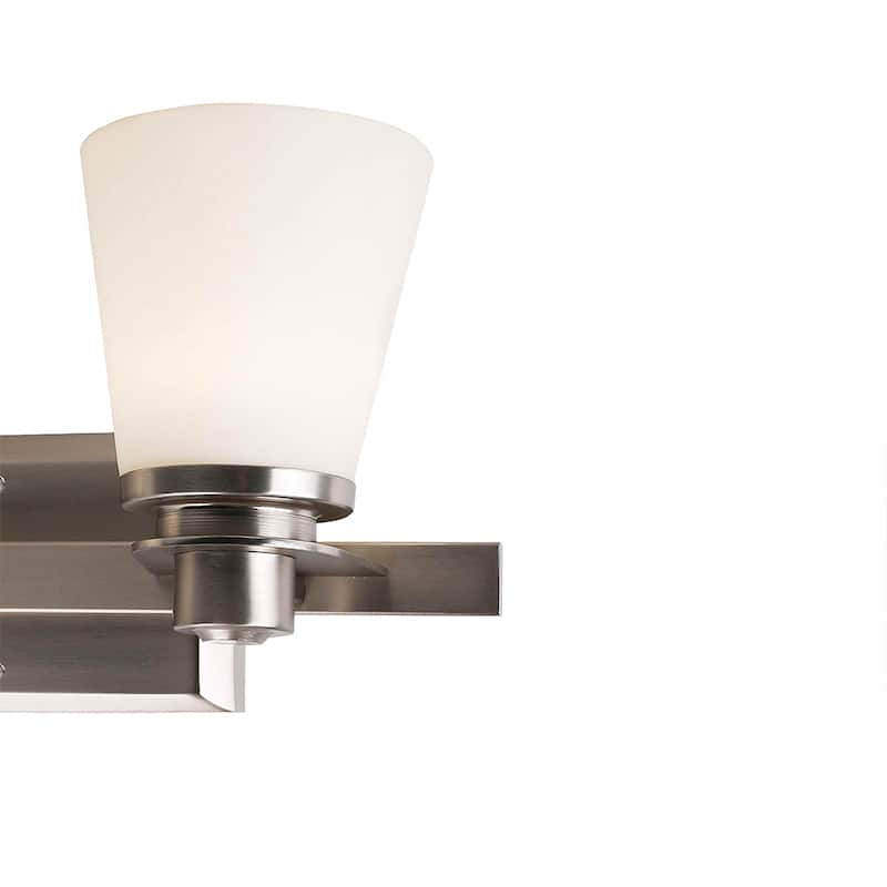 2 Light Vanity Lighting in Brushed Nickel LED integrated