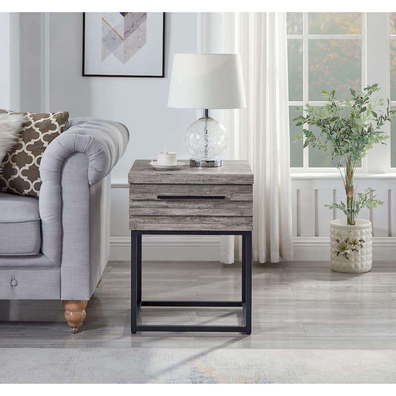Roundhill Furniture Celestial Contemporary Storage End table