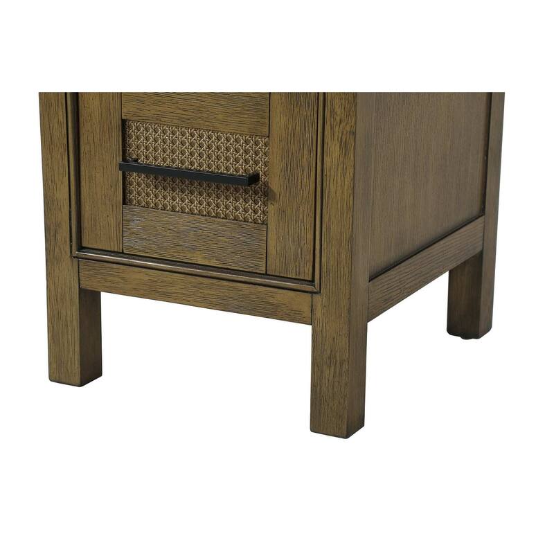 Winslow 16-28 Inch Bath Storage Glass Cabinet