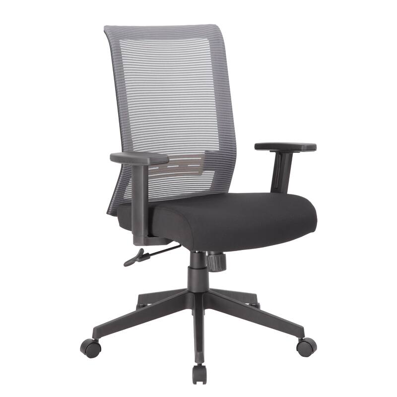 Zara Rolling Task Chair, Grey Black Mesh, Synchro-Tilt and Gas Lift