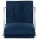 preview thumbnail 4 of 9, SAFAVIEH Walden Modern Tufted Velvet Chrome Accent Chair - 30" W x 33.5" D x 34.3" H