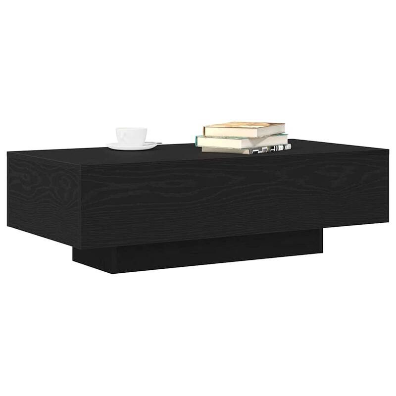 vidaXL Coffee Table Black Oak 39.37 x 19.49 x 12.20 in Engineered Wood - 39.37 x 19.49 x 12.20 in